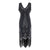 Vestido Gatsby - Charleston Preto Prata