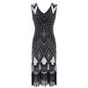 Gatsby Chic Vestido Preto Prata