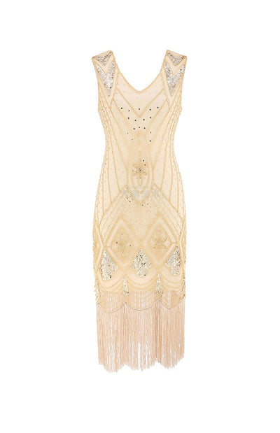 Vestido Chique Marfim Gatsby