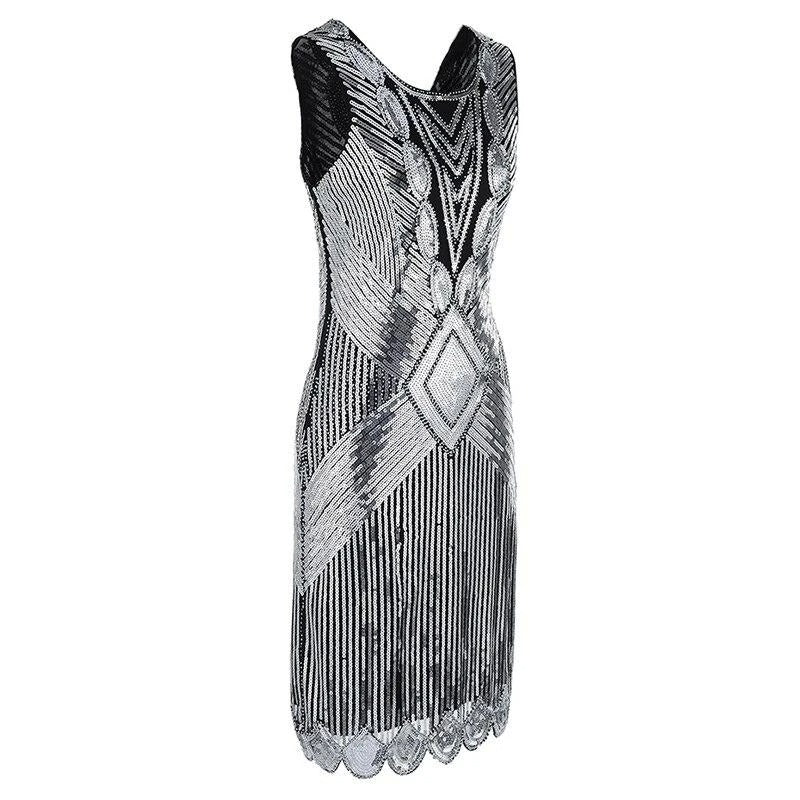 Vestido Curto Gatsby Prateado