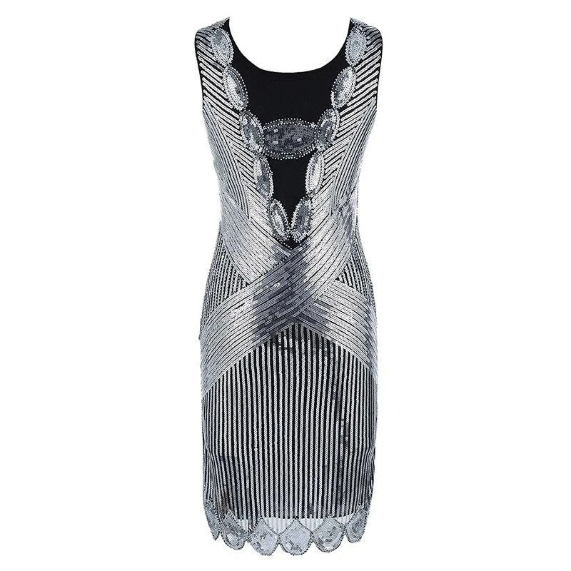 Vestido Curto Gatsby Prateado