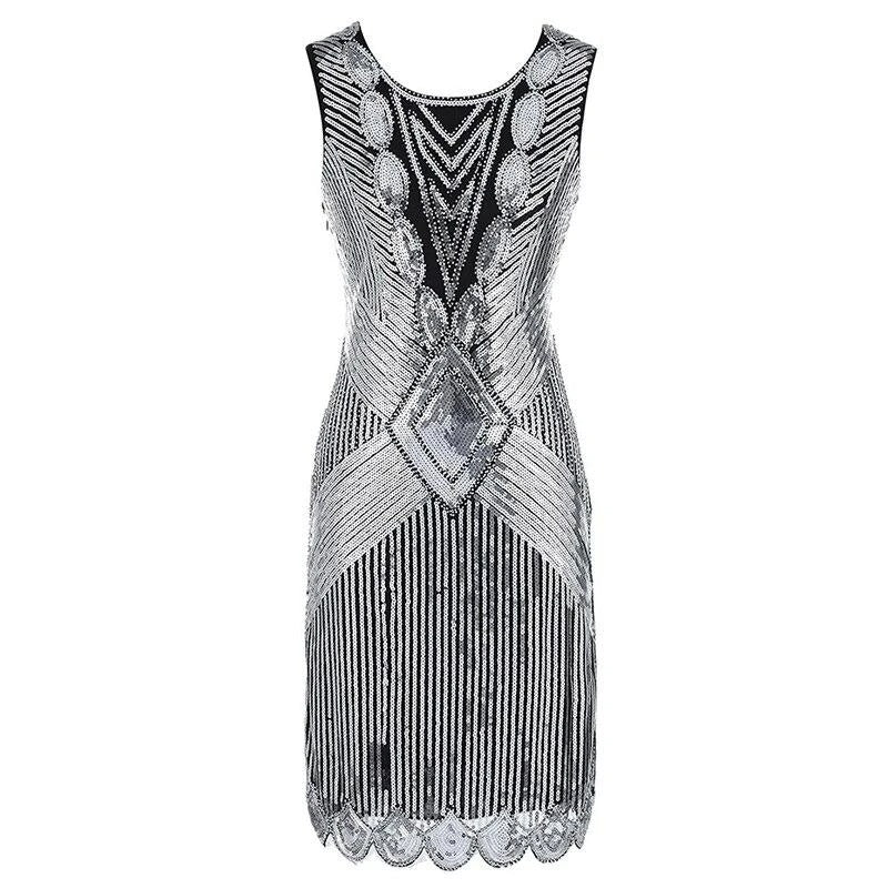Vestido Curto Gatsby Prateado