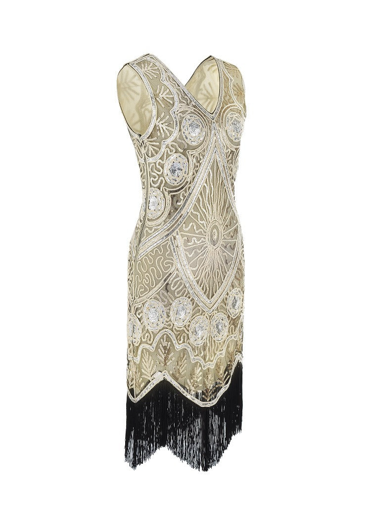 Vestido Curto Bege Gatsby