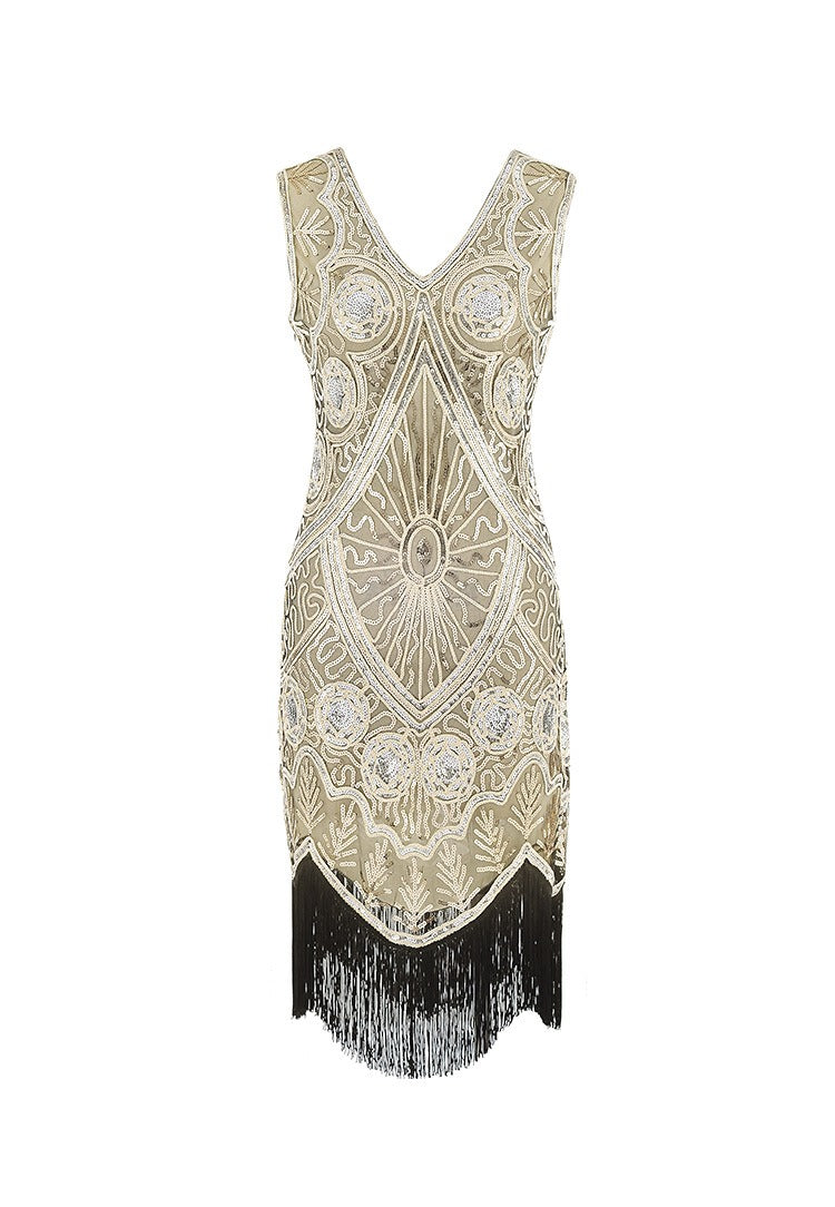 Vestido Curto Bege Gatsby