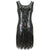 Vestido Gatsby Curto Preto E Prata