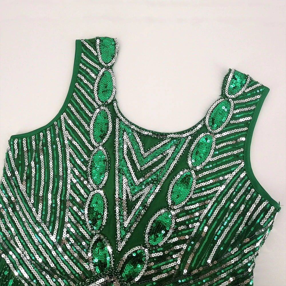 Vestido Curto Verde Gatsby