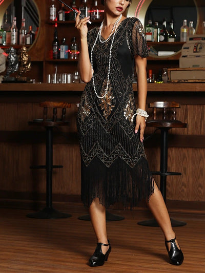 Vestido Preto E Dourado O Grande Gatsby