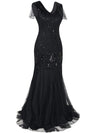 Vestido Gatsby Longo Alta Costura Preto