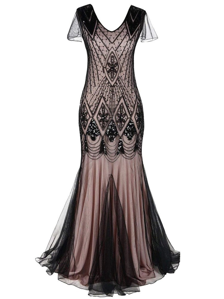 Vestido Longo Gatsby Rosa Alta Costura