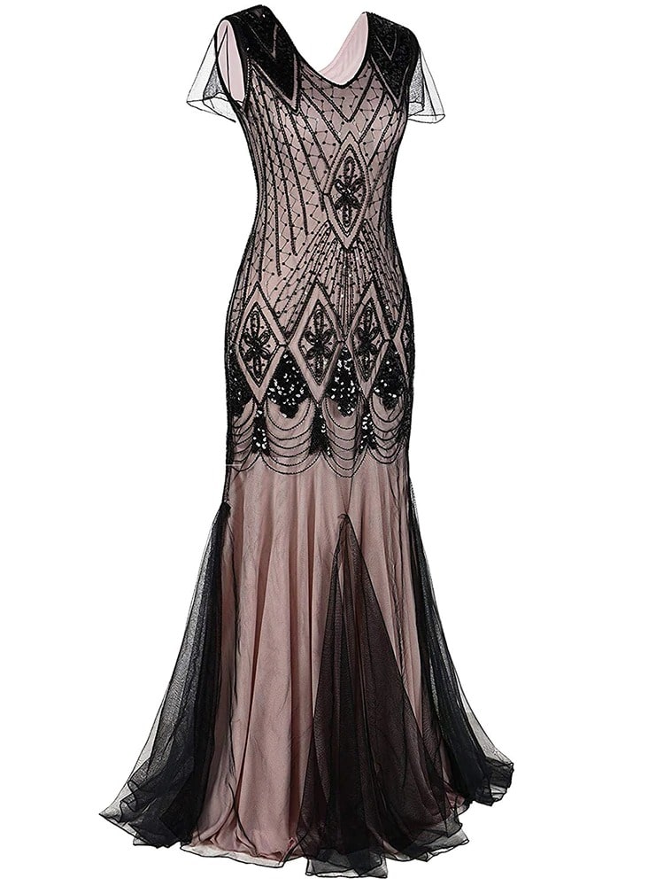 Vestido Longo Gatsby Rosa Alta Costura