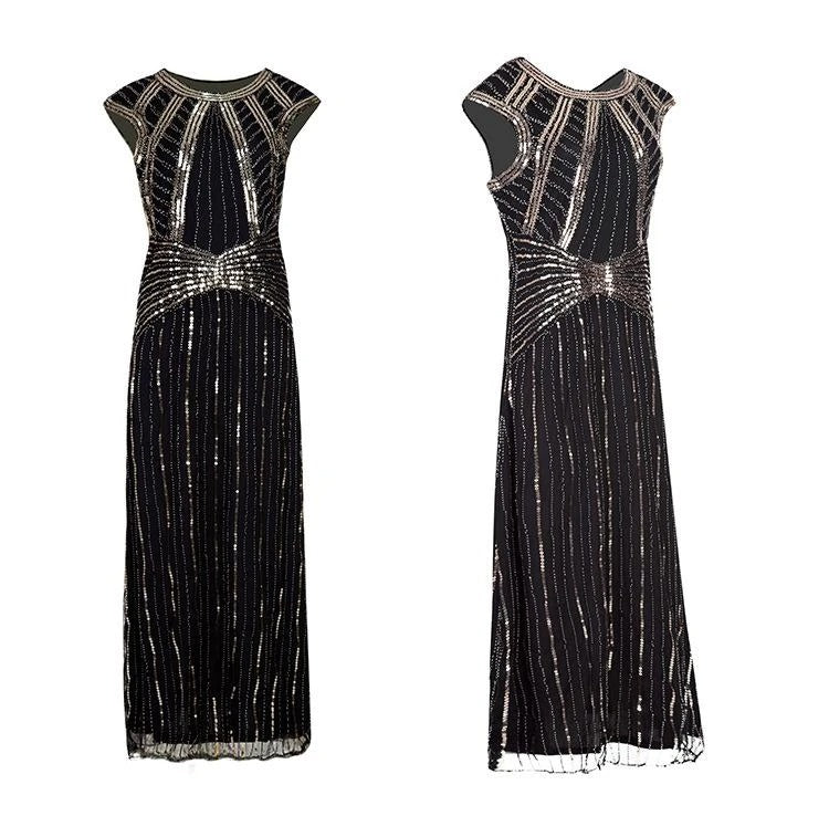 Vestido Longo Preto Gatsby