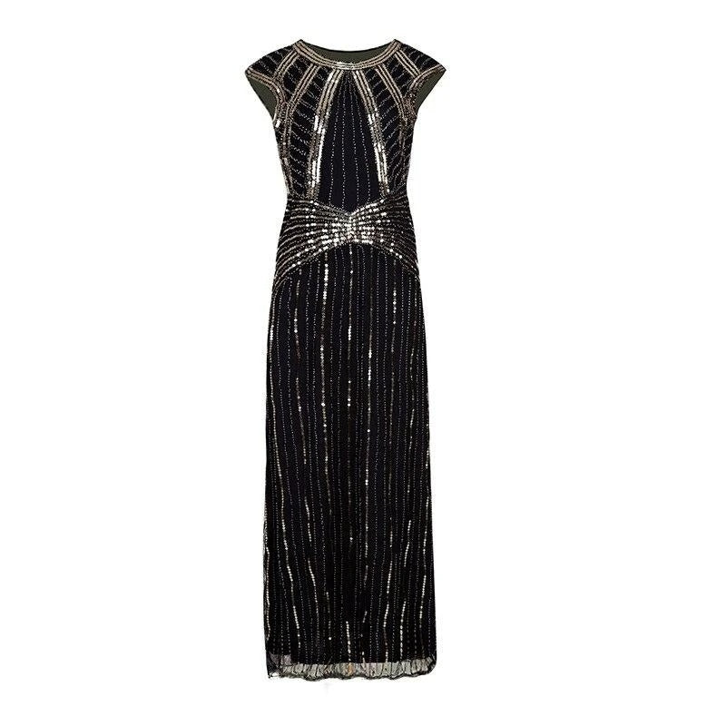 Vestido Longo Preto Gatsby