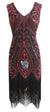 Vestido Vermelho E Preto Gatsby De Penas