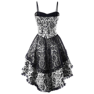 Vestido Gótico Preto Vintage Anos 50