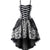 Vestido Gótico Preto Vintage Anos 50