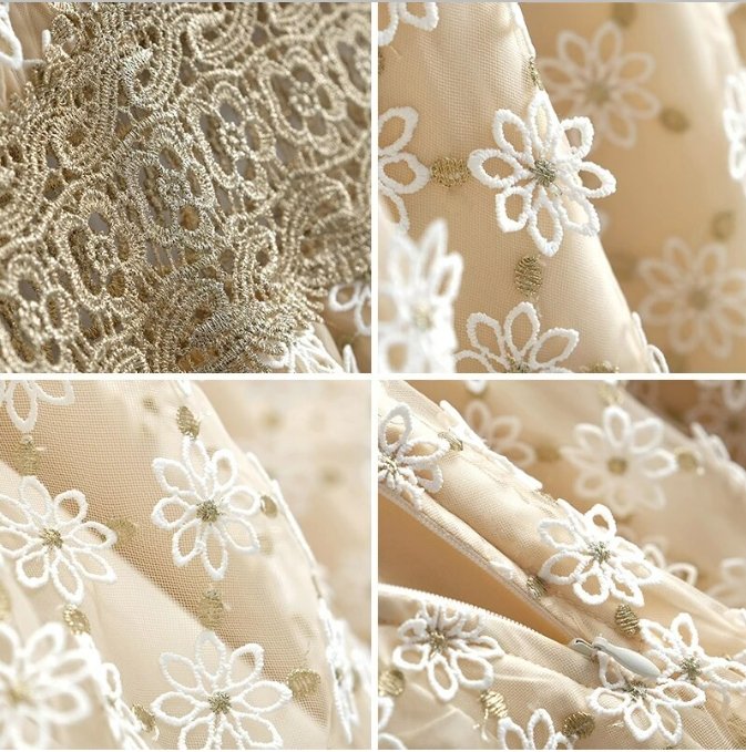 Vestido Champanhe Anos 40