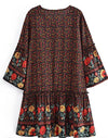 Vestido Hippie Preto Anos 70