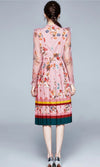 Vestido Maxi Rosa Vintage Floral