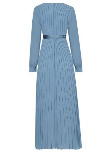 Vestido Maxi Azul Anos 1940