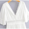 Vestido Maxi Branco Vintage Rendado