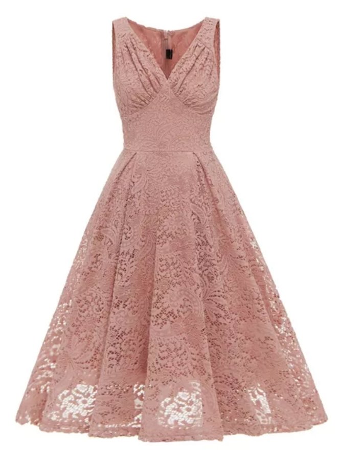 Vestido De Noiva Rosa Anos 50