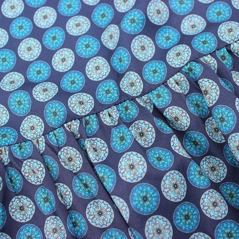 Maxi Vestido Vintage Azul