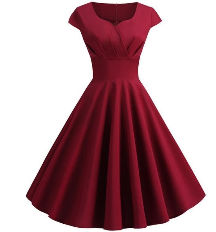 Vestido Corpete Cor De Vinho Dos Anos 60