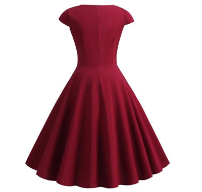 Vestido Corpete Cor De Vinho Dos Anos 60