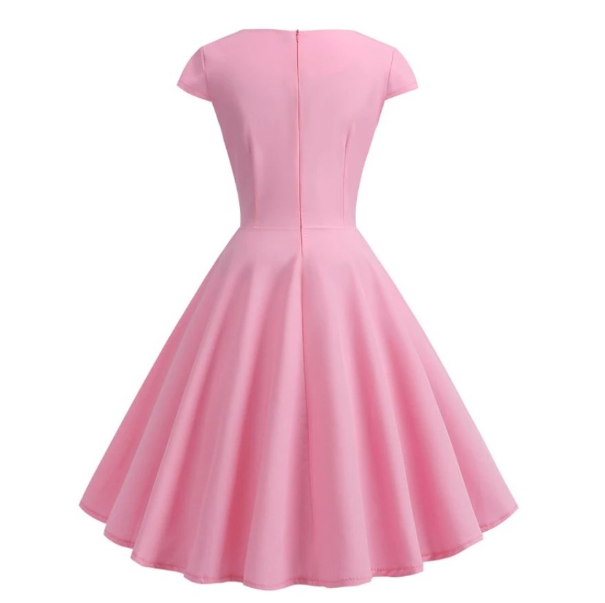 Vestido Sem Alças Dos Anos 60 Rosa