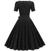 Vestido De Bolinhas Preto Anos 50