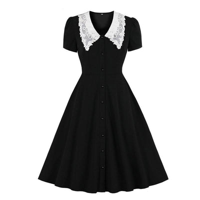 Vestido Preto Anos 50