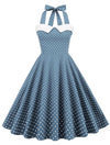 Vestido Skater Anos 50 Azul