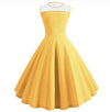 Vestido Pin Up Amarelo Dos Anos 50