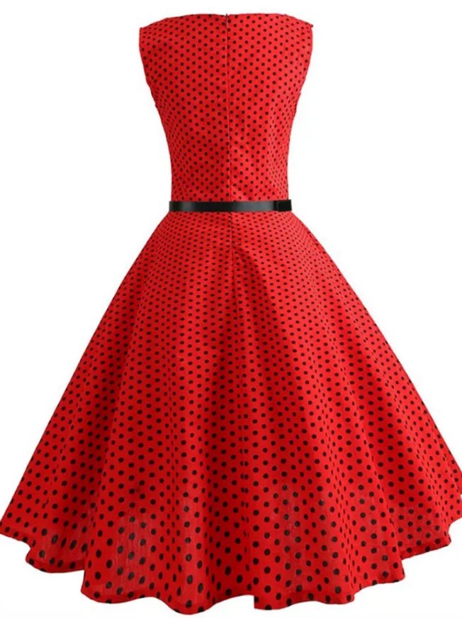 Vestido Pin Up Vermelho Dos Anos 50