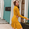 Vestido Suéter Padrão Vintage