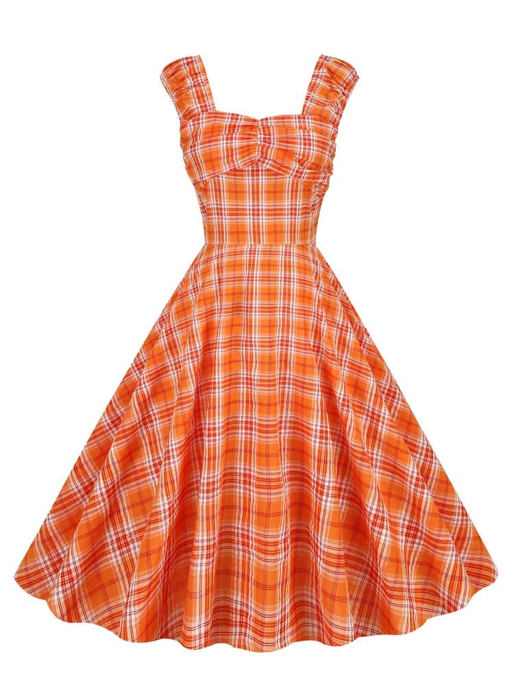 Vestido Feminino Listrado Anos 50