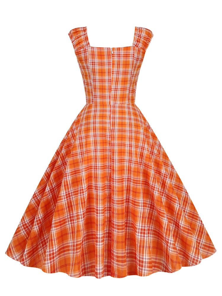 Vestido Feminino Listrado Anos 50