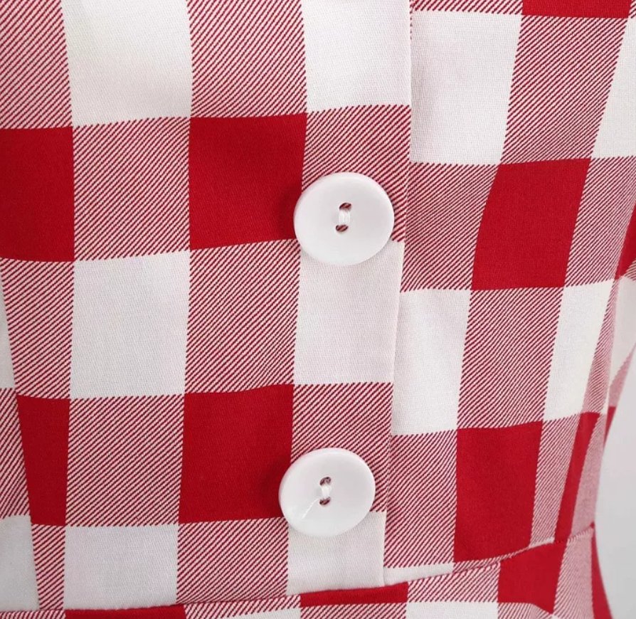 Vestido Retrô Anos 50 Vermelho