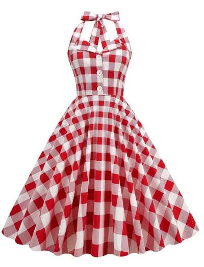 Vestido Retrô Anos 50 Vermelho