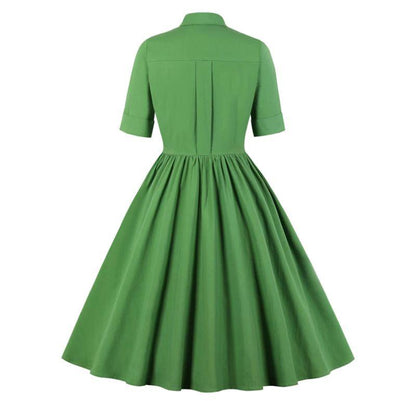 Vestido Retrô Verde Anos 60