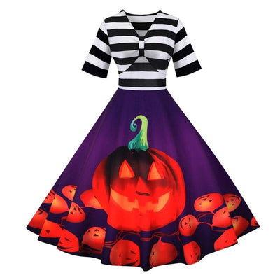 Vestido Retrô Halloween Roxo