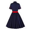 Vestido Rockabilly Azul Marinho