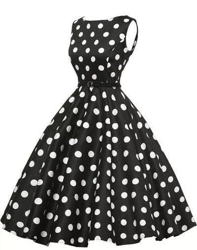 Vestido Retrô Rockabilly Pin-Up De Bolinhas Dos Anos 1950