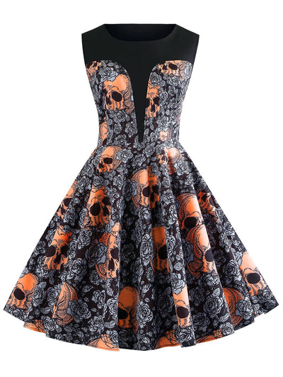 Vestido Rockabilly Caveira