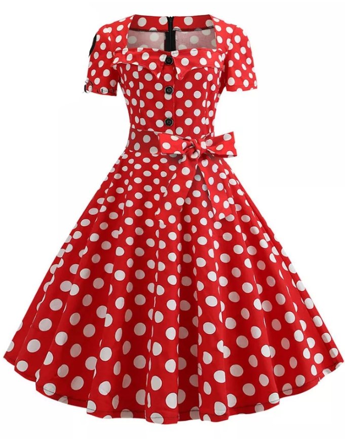 Vestido Vermelho Anos 50