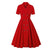 Vestido Vermelho Chique Dos Anos 50