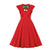 Vestido Vermelho Feminino Anos 1950