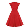 Vestido Vermelho Feminino Anos 1950