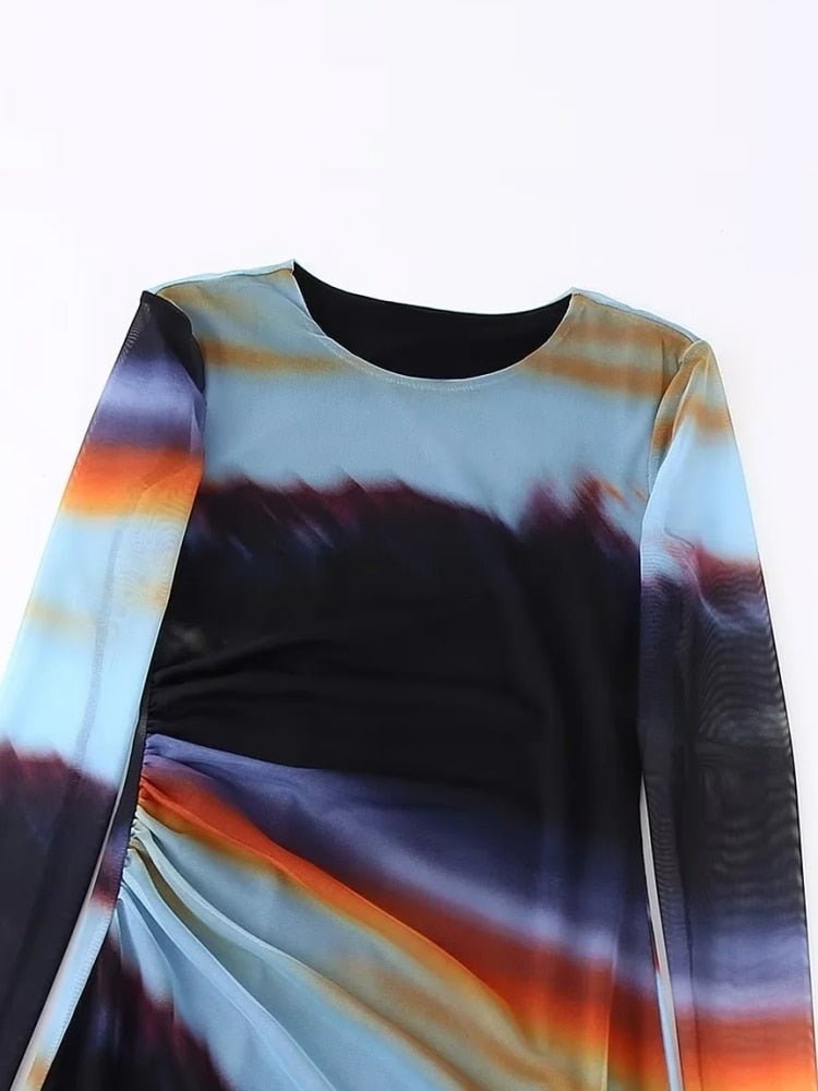 Vestido Psicodélico Dos Anos Setenta