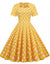 Vestido Vintage Estilo Moderno Dos Anos 50 Amarelo